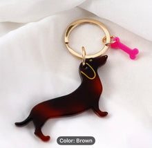 Dachshund Weenie Dog Acrylic Keychain Tag