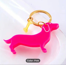 Dachshund Weenie Dog Acrylic Keychain Tag
