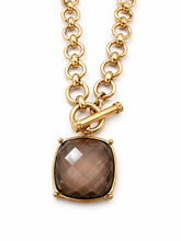 Chunky Cushion Cut Pendant Necklace