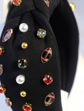 Black and Red Football Headbands
