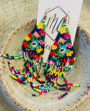 Flower Seed Bead Earrings