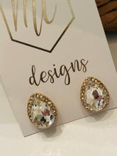 Teardrop Rhinestone Stud Earrings