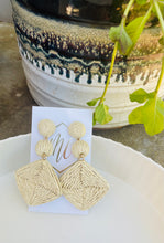 Tan Triple Rattan Earrings