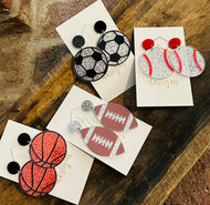 Assorted Acrylic Sports Earrings