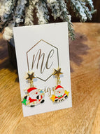 Small Fun Santa Earrings