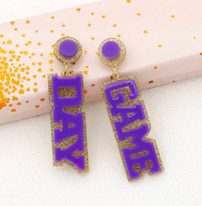 Game Day Acrylic Glitter Earrings