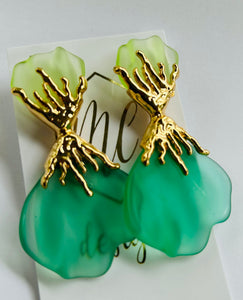 Glass Flower Earrings
