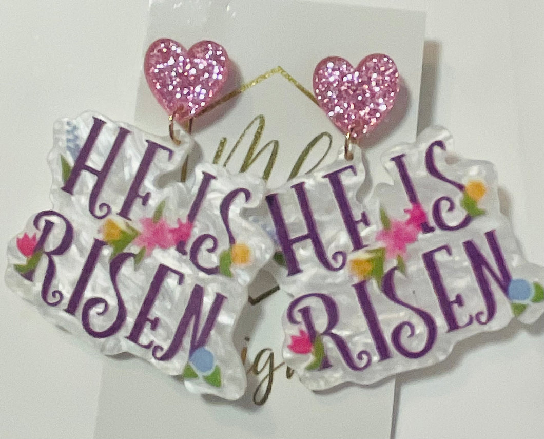 He Is Risen Easter Earrings