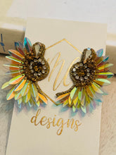 Circle Rhinestone Wing Earringstone