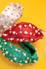 RHINESTONE PEARL BEAD HAIR BAND HEADBAND