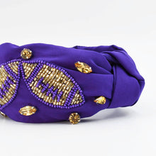 Iridescent Shiny Beaded Football Headbands