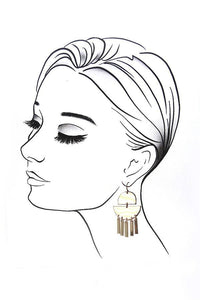 HALF MOON BAR DROP EARRINGS
