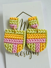 Pastel Basket Weave Earrings