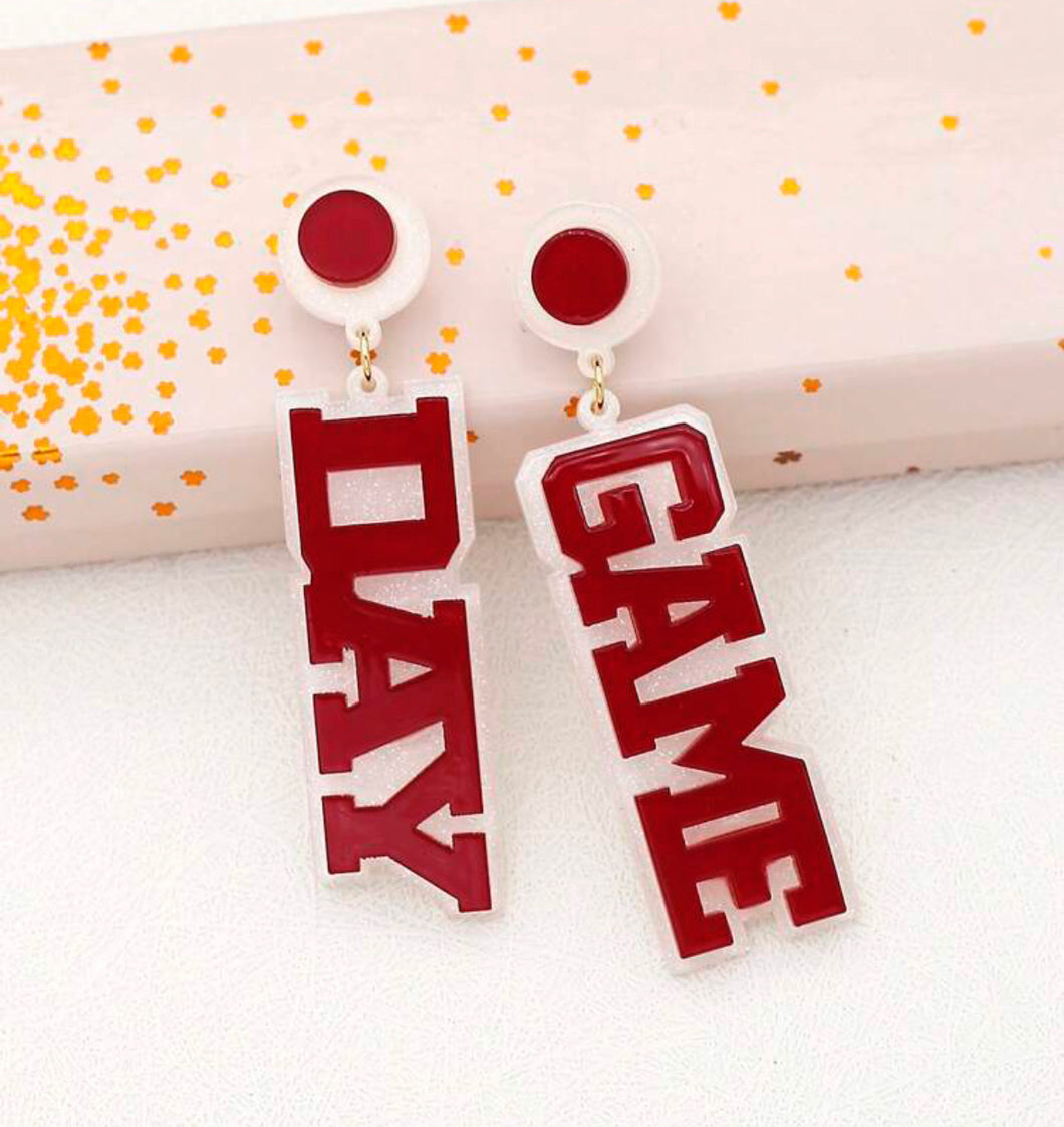 Game Day Acrylic Glitter Earrings