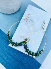 Wood Beaded Teardrop Earrings