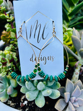 Wood Beaded Teardrop Earrings
