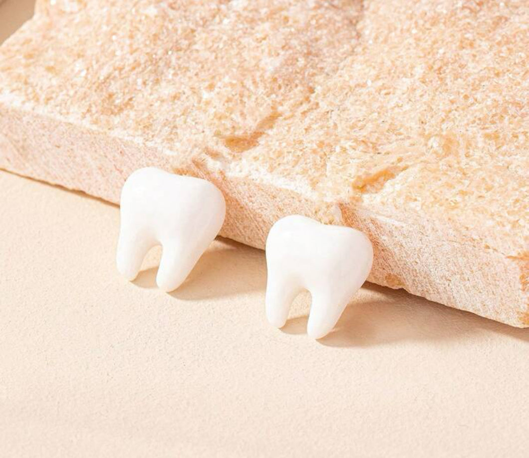 Teeth Acrylic Stud Earrings