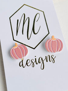 Fall Pumpkin Studs