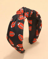 Black and Red Football Headbands