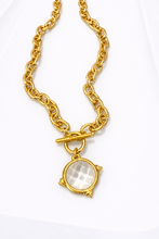 Gold Toggle Faceted Gemstone Necklace
