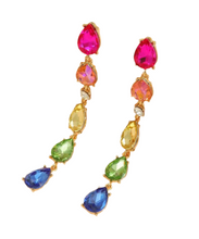 Tiered Bright Jewel Earrings