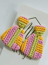 Pastel Basket Weave Earrings