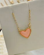 Big Pink Heart Necklace