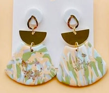 Green Mix Clay Earrings