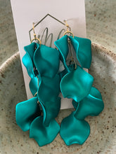 Reverse Petal Dangle Earrings with Gold Fishhooks