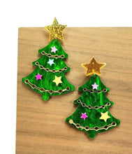 New Acrylic Christmas Tree Earrings