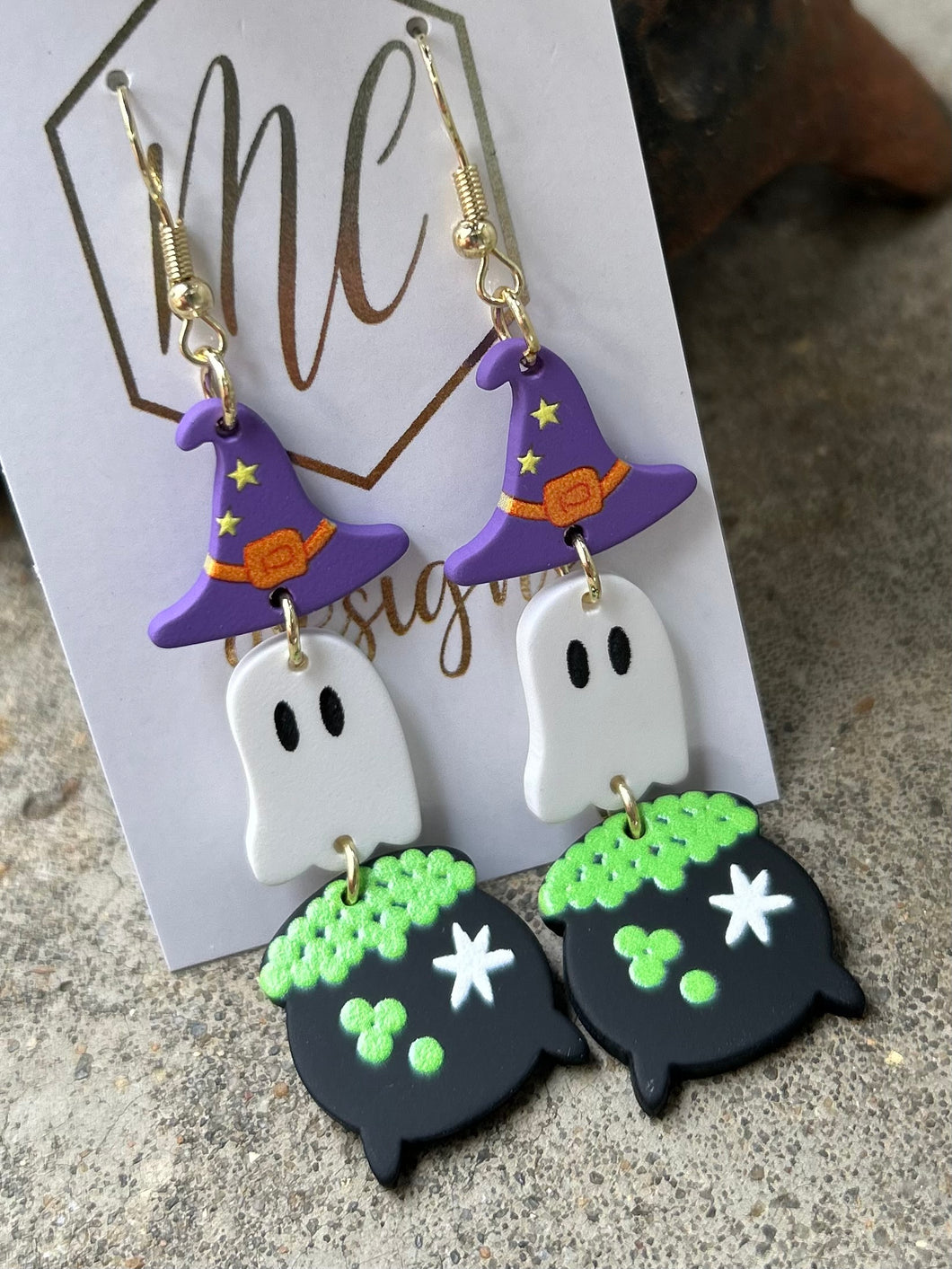Triple Halloween Dangle Earrings