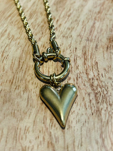 Chunky Chain Heart Necklace