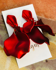 Shiny or Matte Petal Earrings