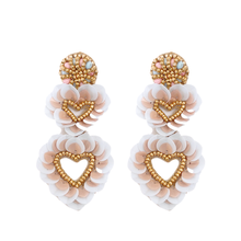 Unique Statement Sequin Beaded Earrings