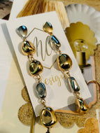 Long Silver and Gold Earrings