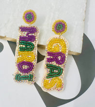 Assorted Beaded Mardi Gras Earrings