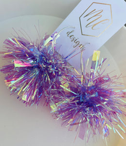Large Pom Pom Statement Earrings