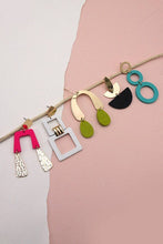 WOOD METAL MIX  GEO SHAPE EARING