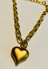 Chunky Heart Gold Necklaces