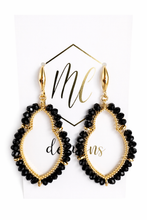 Beaded Pear Shaped Teardrop Earrings