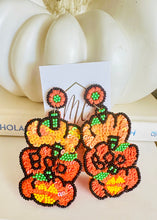 Pumpkin Boo Halloween Earrings