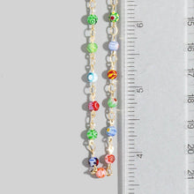 Colorful Beaded Chain Necklace