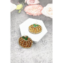 THANKSGIVING PUMPKIN GLITTER HOOK EARRINGS