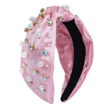 RHINESTONE PEARL BEAD HAIR BAND HEADBAND