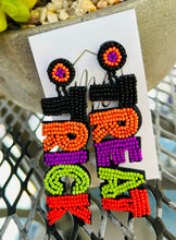 Beaded Trick or Treat Halloween Earrings