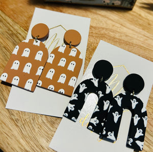 Silk Screen Halloween Earrings