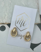 Multi Circle Matte OG Gold Earrings