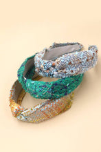 TWEED WIDE KNOTTED HEADBAND