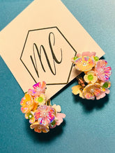 Pearl Flower Cluster Hoops Weddings