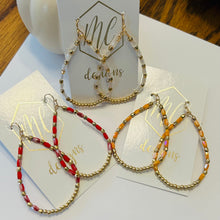 Colorful Beaded Teardrop Earrings
